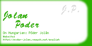jolan poder business card